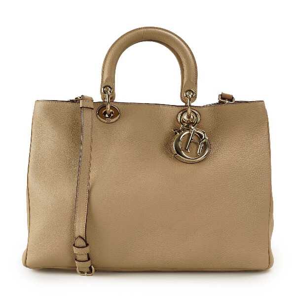 Christian Dior - Beige Smooth Leather Diorissimo Bag 